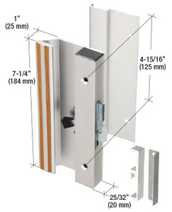 CRL Aluminum Low Profile Hook Style Surface Mount Handle 4-15/16" Screw Holes