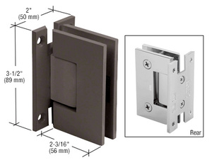CRL Oil Rubbed Bronze Geneva 037 Series Wall Mount 'H' Back Plate Hinge