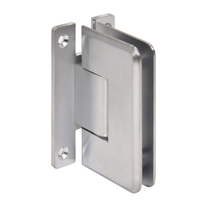 CRL Brushed Chrome Cologne 337 Series Adjustable Wall Mount 'H' Back Plate Hinge