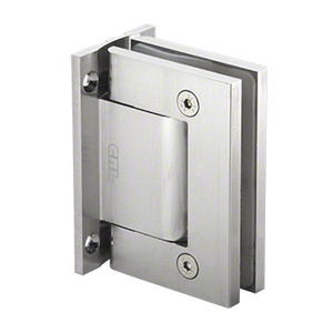 CRL Satin Anodized Vernon Oil Dynamic Full Back Plate Wall-to-Glass Hinge - Hold Open
