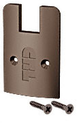 CRL Black Bronze Anodized Low Profile Sidelite Rail Cap With Screws