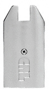 CRL Brushed Stainless End Cap for 4" Tapered 1/2" Glass Wedge-Lock® Door Rail