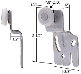 CRL 7/8" Nylon Back Wardrobe Roller for Acme