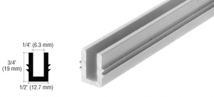 CRL Satin Anodized 120" Length Bottom Guide Channel for OT Series Top Hung Sliders and Bi-Fold Doors