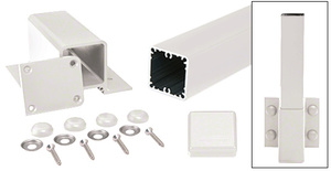 CRL Sky White 100 Series 36" Fascia Mount Post Kit