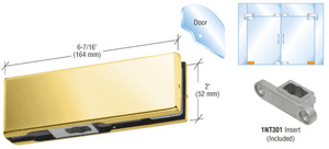 CRL Brass Bottom Door Patch with 1NT301 Insert