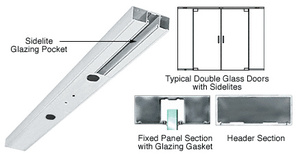 CRL Satin Anodized Custom Length 4-1/2" One Pocket Double Sided Door Header