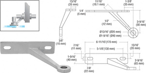 CRL Left Hand Brushed Stainless Regular Duty Spider Fitting Single Arm Wall Mount Frame