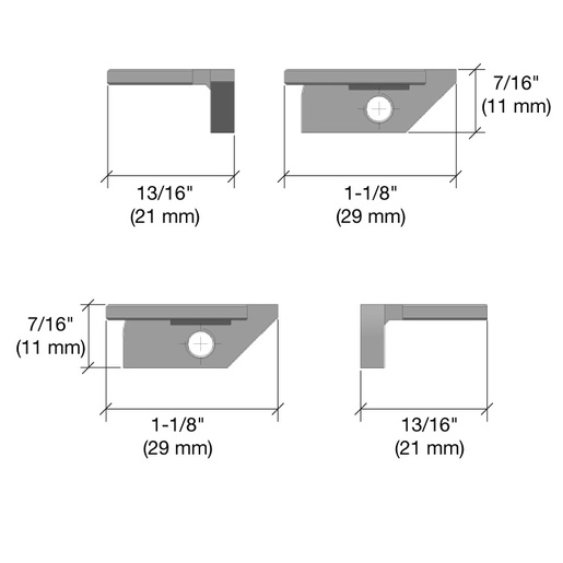 Fallbrook Matte Black Transom Support Clip (1 Pair) | CRL