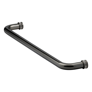 Gun Metal 18" Single Mount Towel Bar with Style Washers