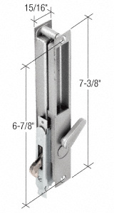 CRL Aluminum Non-Keyed Handle - 6-7/8" Screw Holes for Daryl Doors
