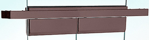 CRL Black Bronze Anodized Double Floating Header for Overhead Concealed Door Closers - for 72" Wide Opening