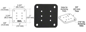 CRL Matte Black 5" x 5" Square Base Plate