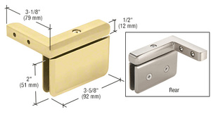 CRL Satin Brass Prima 05 Series Left Hand Offset Mount Hinge