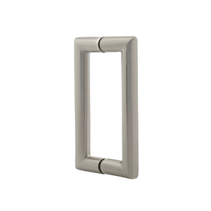 Brushed Nickel 6" Mitered Style Back to Back Handles