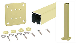 CRL Pre-Treated Aluminum 200, 300, 350, and 400 Series 42" Surface Mount Post Kit
