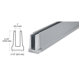 CRL B5T Series Brushed Stainless Custom Tapered Base Shoe Undrilled for 1/2" Glass