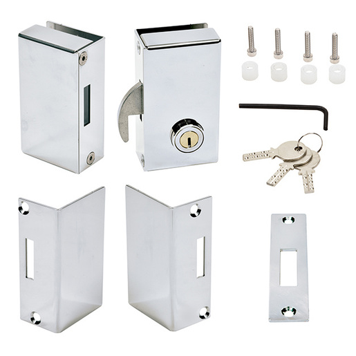CRL Right Hand Sliding Glass Lock Polished Stainless