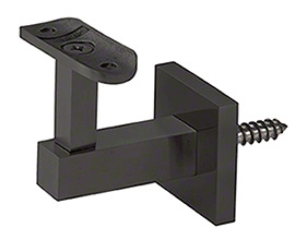 CRL Matte Black Shore Series Wall Mounted Hand Rail Bracket