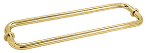 CRL Polished Brass 12" BM Series Back-to-Back Tubular Towel Bars With Metal Washers