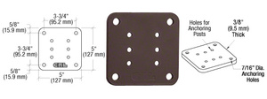 CRL Matte Bronze 5" x 5" Square Base Plate