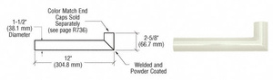 CRL Mill Aluminum Quick Connect Wall Hand Rail Return for 1-1/2" Diameter Tubing