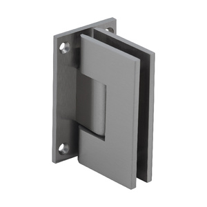 CRL Brushed Nickel Vienna 537 Series 5 Degree Pre-Set Wall Mount Full Back Plate Hinge 