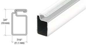  CRL White 3/4" x 7/16" Roll Formed Aluminum Screen Frame - 144"