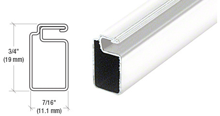  CRL White 3/4" x 7/16" Roll Formed Aluminum Screen Frame - 144"