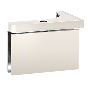 Polished Nickel Adjustable Glass to Wall Pivot Hinge with  Reversible L Bracket