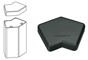 CRL Matte Black 100 Series 135 Degree Post Cap