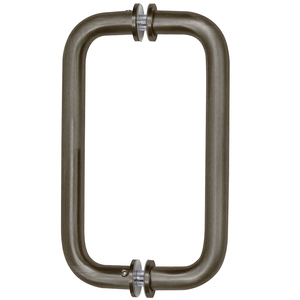 CRL Antique Brushed Nickel 8" BM Series Tubular Back-to-Back Pull Handle