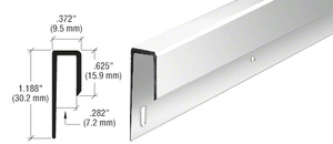 CRL Dipped Polished Brite Anodized 1/4" Deep Nose Aluminum J-Channel