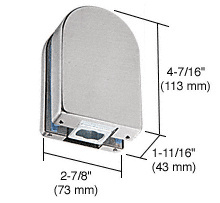 CRL Brushed Stainless PTH Series Bottom Door Patch Fitting