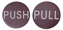 CRL Dark Bronze 2" Round Push/Pull Set - Etched Aluminum