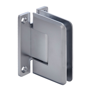 CRL Satin Chrome Pinnacle 037 Series Wall Mount 'H' Back Plate Hinge