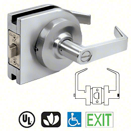 CRL Satin Anodized Grade 1 Lever Lock Housing - Privacy