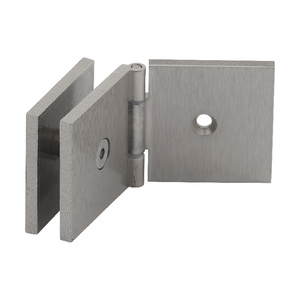 Brushed Nickel Adjustable Wall Mount Designer Series Glass Clip 2" X 2" (51 X 51 mm)