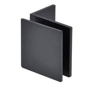 Matte Black Wall Mount Designer Series Glass Clip with Mounting Leg