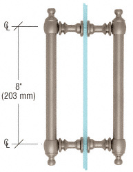 CRL Brushed Nickel 8" Colonial Style Back-to-Back Pull Handles