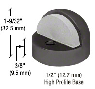 CRL Bronze Zinc Diecast Floor Mounted High Profile 3/8" Base Dome Stop