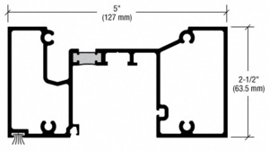 CRL-U.S. Aluminum Door Header, Thermally Improved, Custom Paint, 24'-2"