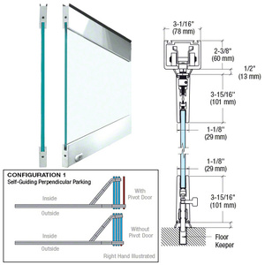 CRL Polished Stainless Type 1 Easy Slide Stacking Partition System