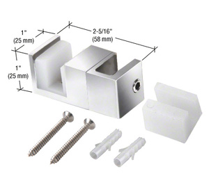 CRL Polished Stainless Steel Replacement Door Guide for Fixed Panel Attachment