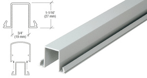 CRL Agate Gray Horizontal Snap-In Infill for Glass 241" Long