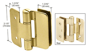 CRL Polished Brass Zurich 05 Series Wall Mount Outswing Hinge