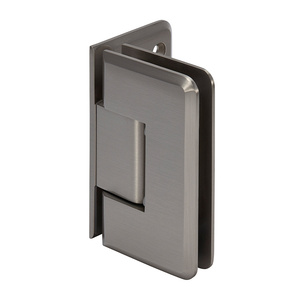 CRL Brushed Nickel Cologne 544 Series 5 Degree Pre-Set Wall Mount Offset Back Plate Hinge