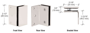 CRL Satin Nickel Geneva Series Wall Mount Bracket