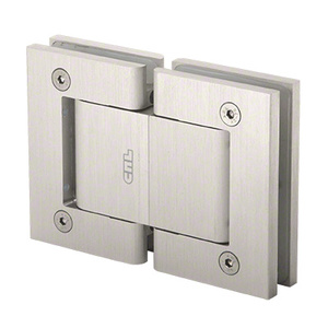 CRL Brushed Satin Nickel Vernon Oil Dynamic 180 Degree Glass-to-Glass Hinge - No Hold Open