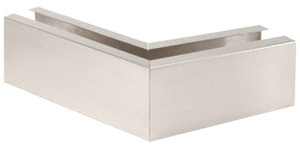 CRL Brushed Stainless 12" 135 Degree Mitered Corner Cladding for L21S Series Standard Square Base Shoe